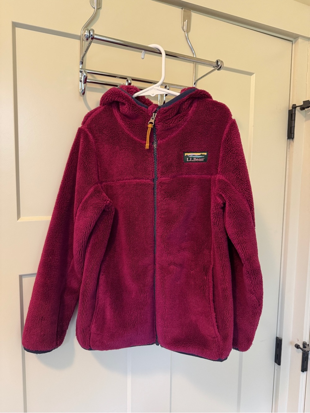 L.L. Bean Kid’s Hi-Pile Fleece Jacket in Rich Berry